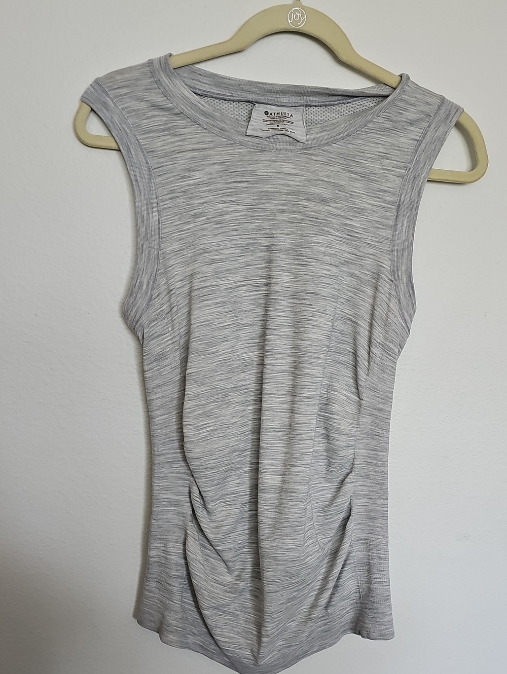 Athleta Gray Heathered Sleeveless Performance Tank